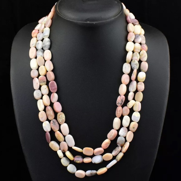 Genuine Australian pink opal statement necklaces - Picture 3 of 8